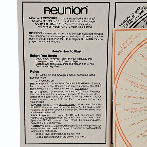 The Christian Version REUNION GAME By The Ungame Company INCOMPLETE / PARTS ONLY - Picture 16 of 16